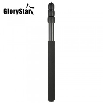 Protable Extendable Mini 2in1 Camera Monopod Zoom Microphone Boom Pole Compact Lightweight Padded Handle Twist Lock 3 Sections