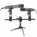 Alctron MAS006 double microphone stand stereo recording dual microphone stand