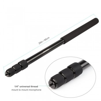 MINIFOCUS Lightweight Boom pole with Easy Twist Locks and Padded Handle Extendable for Professional  Microphones C0amera Monopod