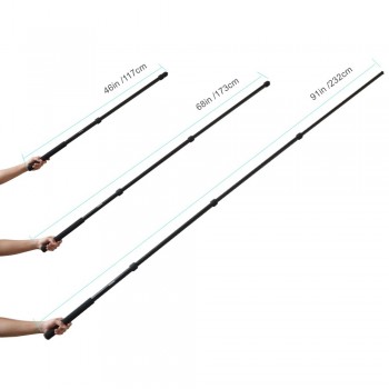 MINIFOCUS Lightweight Boom pole with Easy Twist Locks and Padded Handle Extendable for Professional  Microphones C0amera Monopod