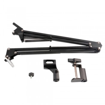Extendable Recording Microphone Holder Metal Adjustable Broadcast Studio microphone Mic Suspension Boom Scissor Arm Stands Clip