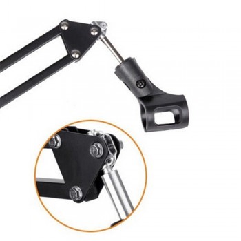 Extendable Recording Microphone Holder Metal Adjustable Broadcast Studio microphone Mic Suspension Boom Scissor Arm Stands Clip