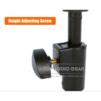 Free Shipping Quality Metal Round Base Heavy Duty Mic Stand Clip Holder Clamp Table Desktop Microphone Stand Adjustable Height