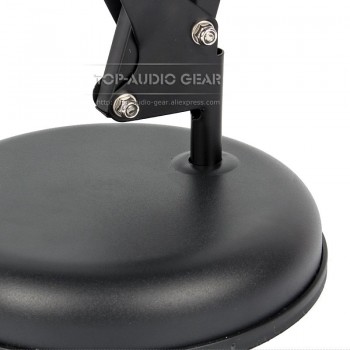 Tabletop Suspension Boom Scissor Arm Mic Stand Mount For SHURE MV5 MV 5 USB Microphone Stand Mounting Bracket Round Base Plate