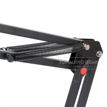 Tabletop Suspension Boom Scissor Arm Mic Stand Mount For SHURE MV5 MV 5 USB Microphone Stand Mounting Bracket Round Base Plate