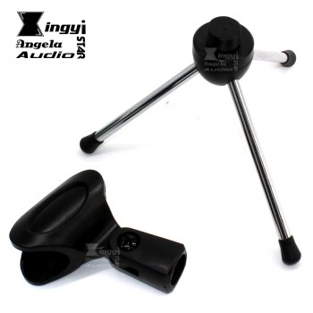 Desktop Tripod Clip Mike Clamp Desk Microphone Holder Table Boom Mic Stand Mount Suporte Microfone For SHURE SM 58 57 BETA58A PC