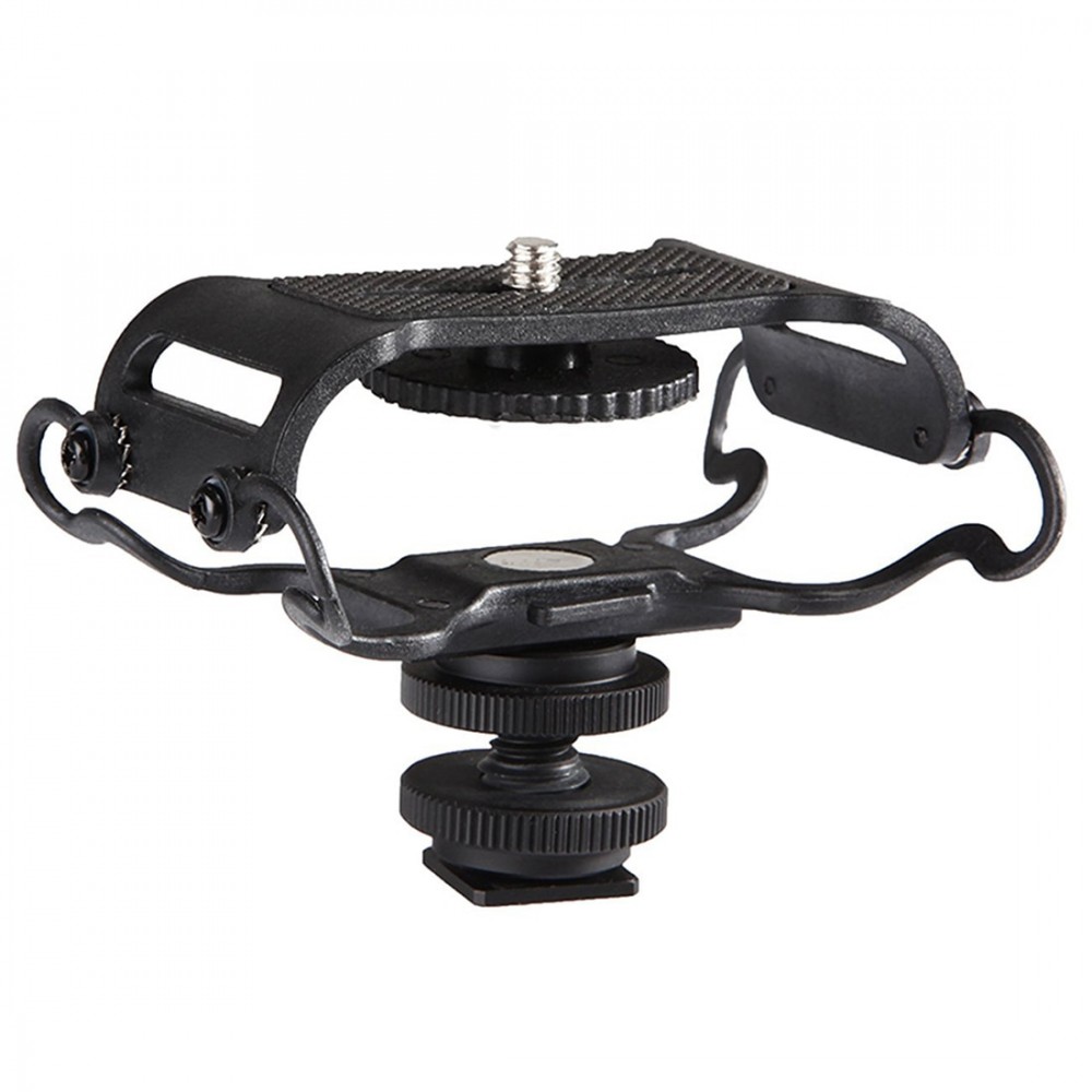 Top Deals Microphone and Portable Recorder Shock Mount - Fits the Zoom H4n, H5, H6, Tascam DR-40, DR-05, DR-07