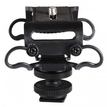 Top Deals Microphone and Portable Recorder Shock Mount - Fits the Zoom H4n, H5, H6, Tascam DR-40, DR-05, DR-07