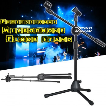 Professional Tripod Floor Dynamic Wired Wireless Microphone Stand For Studio Karaoke Stage Adjustable Condenser Mic Holder Clip