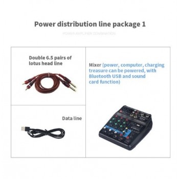 Aister TU04 mixer with Bluetooth USB and sound card function mixer for recording voice-activated radio network anchoring