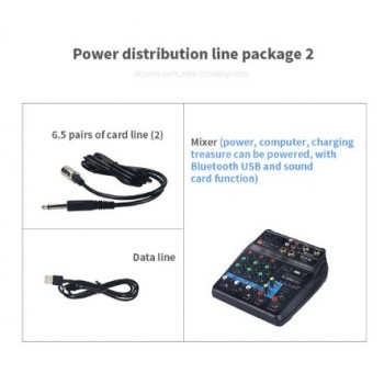 Aister TU04 mixer with Bluetooth USB and sound card function mixer for recording voice-activated radio network anchoring