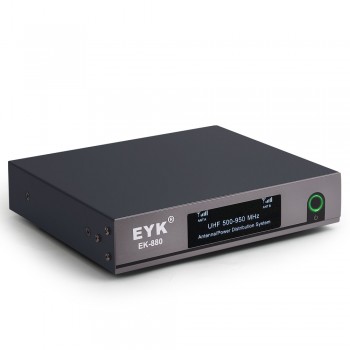 EYK EK-880 300m Directional Antenna Mic Splitter Collector Antenna Distributor Amplifier for 8 Sets Wireless Microphone System