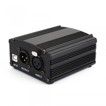 48V USB Phantom Power Supply USB Cable Microphone Cable For Mini Microphone Condenser Recording Equipment-black