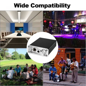 2 Channel Amplifier for Karaoke Dynamic Microphone Mini Mic Audio Amplifier Microphone Sound Amplifier Mic Reverberation