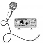 Karaoke Microphone Sound Amplifier 2 Channel for Karaoke Dynamic Microphone Mini Mic Audio Amplifier Mic Reverberation