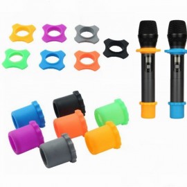 1Set Universal Microphone Silicone Soft Skidproof Case Mic Anti-slip Base Non-skid Ring KTV Replacement Drop Resistance Circle