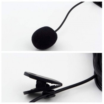 EDAL Hands Free Tie Lapel Lavalier Clip on Microphone Lecture Teaching Notebook Amplifier Microphone