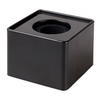 TOP 1pc Black ABS Mic Microphone Interview Square Logo Flag Station