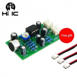 Microphone Pickup Audio Microphone Amplifier Module Dual Track Output Gain Adjustable DC 12V 3.5mA  MIC Sound Voice
