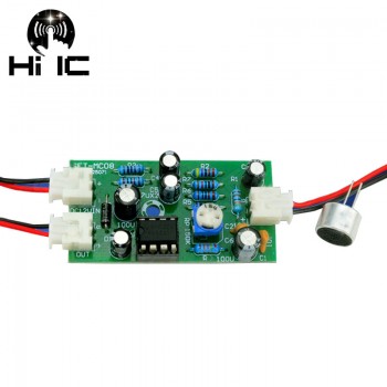 Microphone Pickup Audio Microphone Amplifier Module Dual Track Output Gain Adjustable DC 12V 3.5mA  MIC Sound Voice