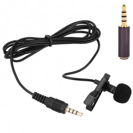 Clip-on Lapel Lavalier Microphone 3.5mm Jack Hands-free Mini Wired Condenser Microphone for Smartphones Microphone accessories