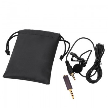 Clip-on Lapel Lavalier Microphone 3.5mm Jack Hands-free Mini Wired Condenser Microphone for Smartphones Microphone accessories