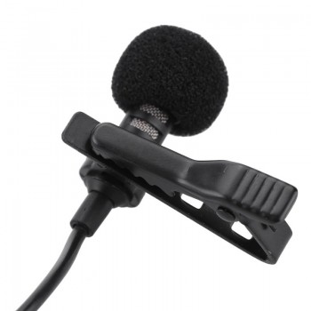 Clip-on Lapel Lavalier Microphone 3.5mm Jack Hands-free Mini Wired Condenser Microphone for Smartphones Microphone accessories