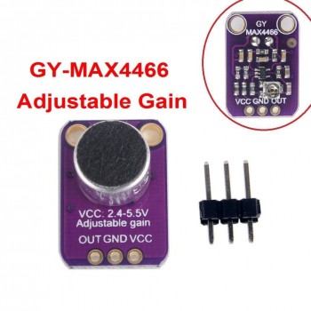 GY-MAX4466 Electret Microphone Amplifier Sensor with Adjustable Gain