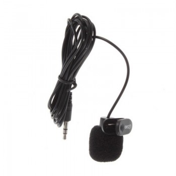 1 PC Black 3.5mm Mini Studio Speech Mic Microphone Clip On Lapel for Conference PC Desktop Notebook