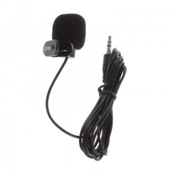 1 PC Black 3.5mm Mini Studio Speech Mic Microphone Clip On Lapel for Conference PC Desktop Notebook