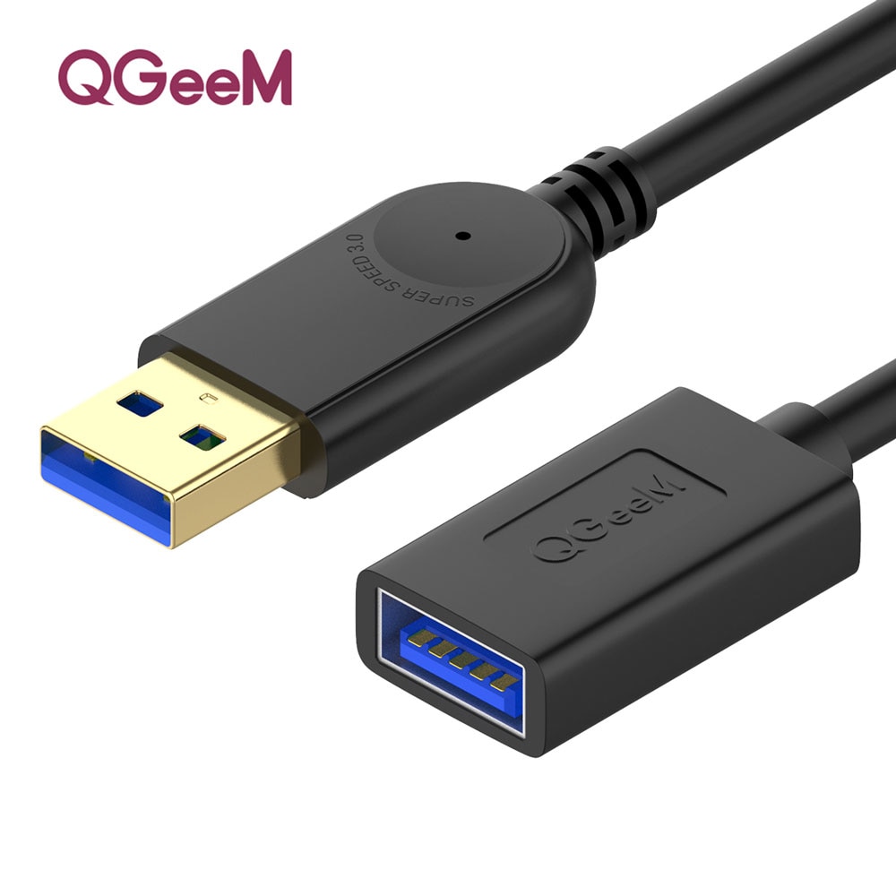 QGeeM USB Extension Cable Cord USB3.0 Male to Female Extender Data Sync Cable Adapter 1M 3M 2M Supper Speed USB 3.0 Cable
