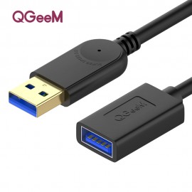 QGeeM USB Extension Cable Cord USB3.0 Male to Female Extender Data Sync Cable Adapter 1M 3M 2M Supper Speed USB 3.0 Cable