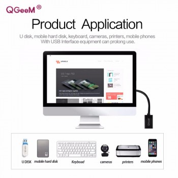 QGeeM USB Extension Cable Cord Super Speed USB 3.0 Cable Male to Female 1m 2m 3m Data Sync USB 2.0 Extender Cord Extension USB