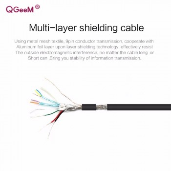 QGeeM USB Extension Cable Cord Super Speed USB 3.0 Cable Male to Female 1m 2m 3m Data Sync USB 2.0 Extender Cord Extension USB