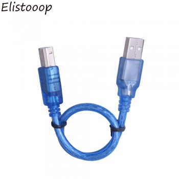 Elistooop  USB 2.0 Extension Print Cable1.5M 3M 5M OHFC Copper Transparent Blue Wholesale Extended USB Cable for Printer HDD New