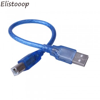Elistooop  USB 2.0 Extension Print Cable1.5M 3M 5M OHFC Copper Transparent Blue Wholesale Extended USB Cable for Printer HDD New
