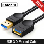 SAMZHE USB 3.0 Extension Cable Flat Extend Cable AM/AF 0.5m/1m/1.5m/2m/3m For PC TV PS4 Computer Laptop Extender