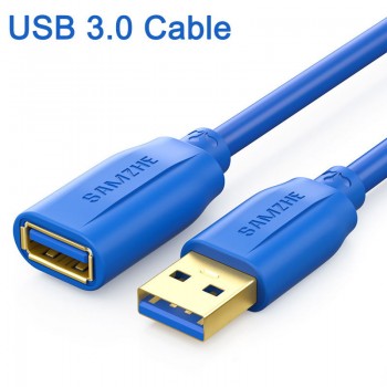 SAMZHE USB 3.0 Extension Cable Flat Extend Cable AM/AF 0.5m/1m/1.5m/2m/3m For PC TV PS4 Computer Laptop Extender