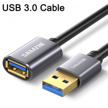 SAMZHE USB 3.0 Extension Cable Flat Extend Cable AM/AF 0.5m/1m/1.5m/2m/3m For PC TV PS4 Computer Laptop Extender