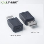 ULT-Best Wholesale USB Adapter Micro USB Female to USB 2.0 A Male Connector Converter Adaptor