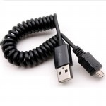 USB 2.0 to Micro USB Spring Data Cable Spiral Coiled 5 Pin Adaptor Digital USB Data Charging Cables Connector USB Charger Cable