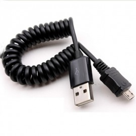 USB 2.0 to Micro USB Spring Data Cable Spiral Coiled 5 Pin Adaptor Digital USB Data Charging Cables Connector USB Charger Cable