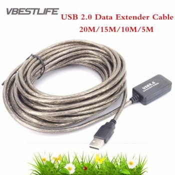 USB 2.0 extension cable 20M/15M/10M/5M Male to Female Active Repeater Extension Extender Cable Cord USB Adapter For Laptop PC