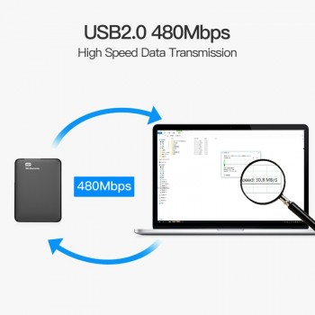 Vention USB to USB Cable Type A Male to Male USB 2.0 Extension Cable for Hard Disk Radiator Computer Camera Cable Extender USB