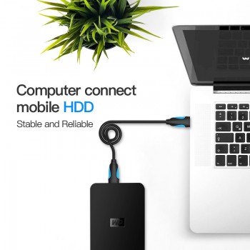 Vention USB to USB Cable Type A Male to Male USB 2.0 Extension Cable for Hard Disk Radiator Computer Camera Cable Extender USB