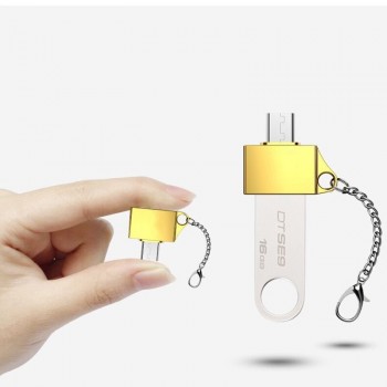 Mini Metal Micro USB To USB 2.0 OTG Adapter Converter with Key Chain for OTG Smart Phone Wholesale