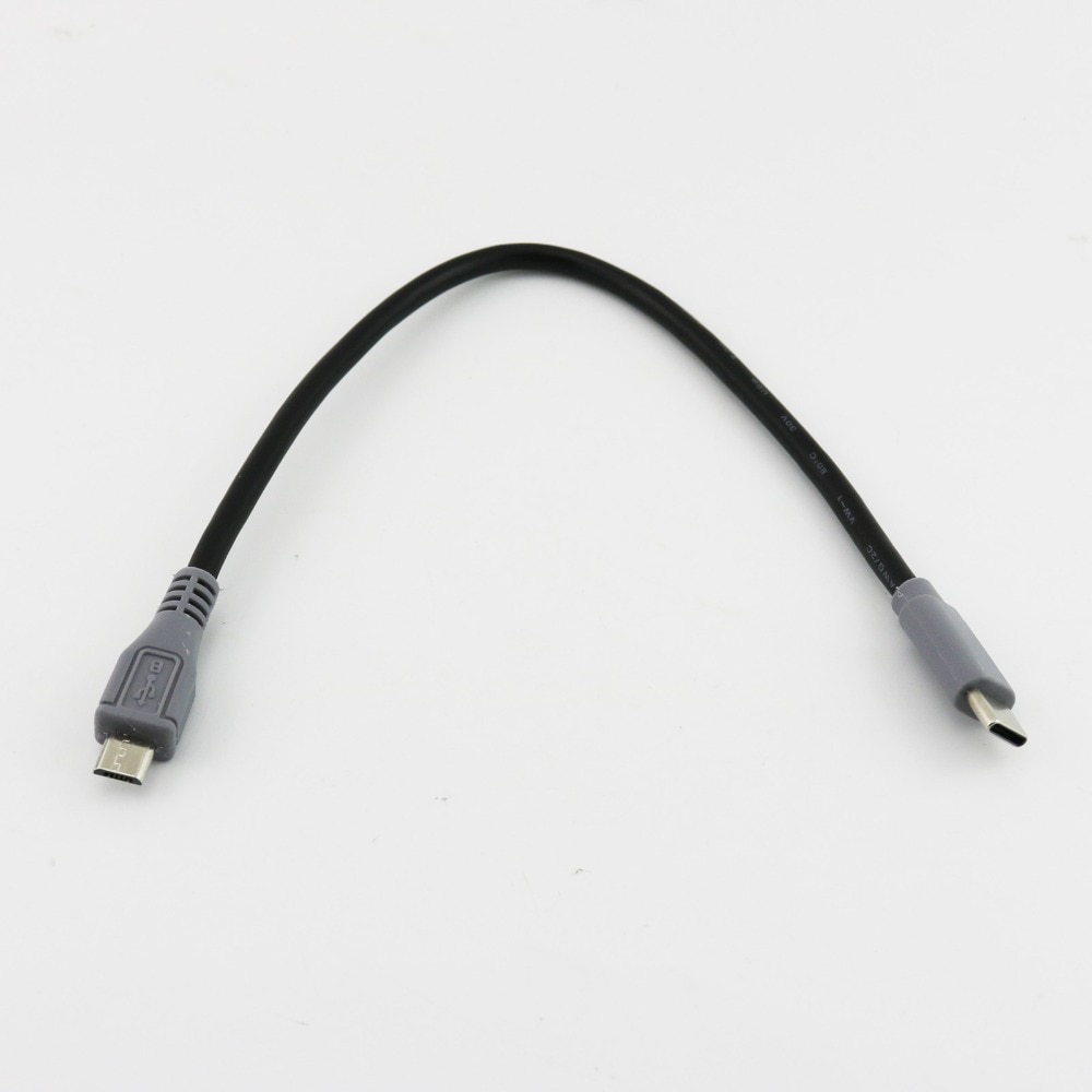 1pcs USB Type C 3.1 Male To Micro USB 5 Pin B Male Plug Converter OTG Adapter Lead Data Cable for Mobile Macbook 25cm / 1m 3ft