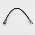 1pcs USB Type C 3.1 Male To Micro USB 5 Pin B Male Plug Converter OTG Adapter Lead Data Cable for Mobile Macbook 25cm / 1m 3ft
