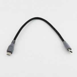 1pcs USB Type C 3.1 Male To Micro USB 5 Pin B Male Plug Converter OTG Adapter Lead Data Cable for Mobile Macbook 25cm / 1m 3ft