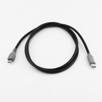 1pcs USB Type C 3.1 Male To Micro USB 5 Pin B Male Plug Converter OTG Adapter Lead Data Cable for Mobile Macbook 25cm / 1m 3ft